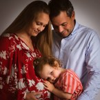 Gravidfoto og familieoto af Højmark familien